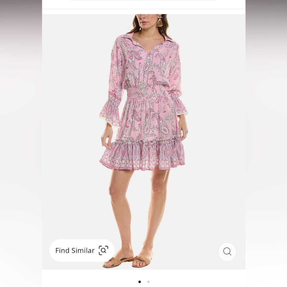 Walker & Wade Mia Mini Dress pink paisley $200 party classic fall L